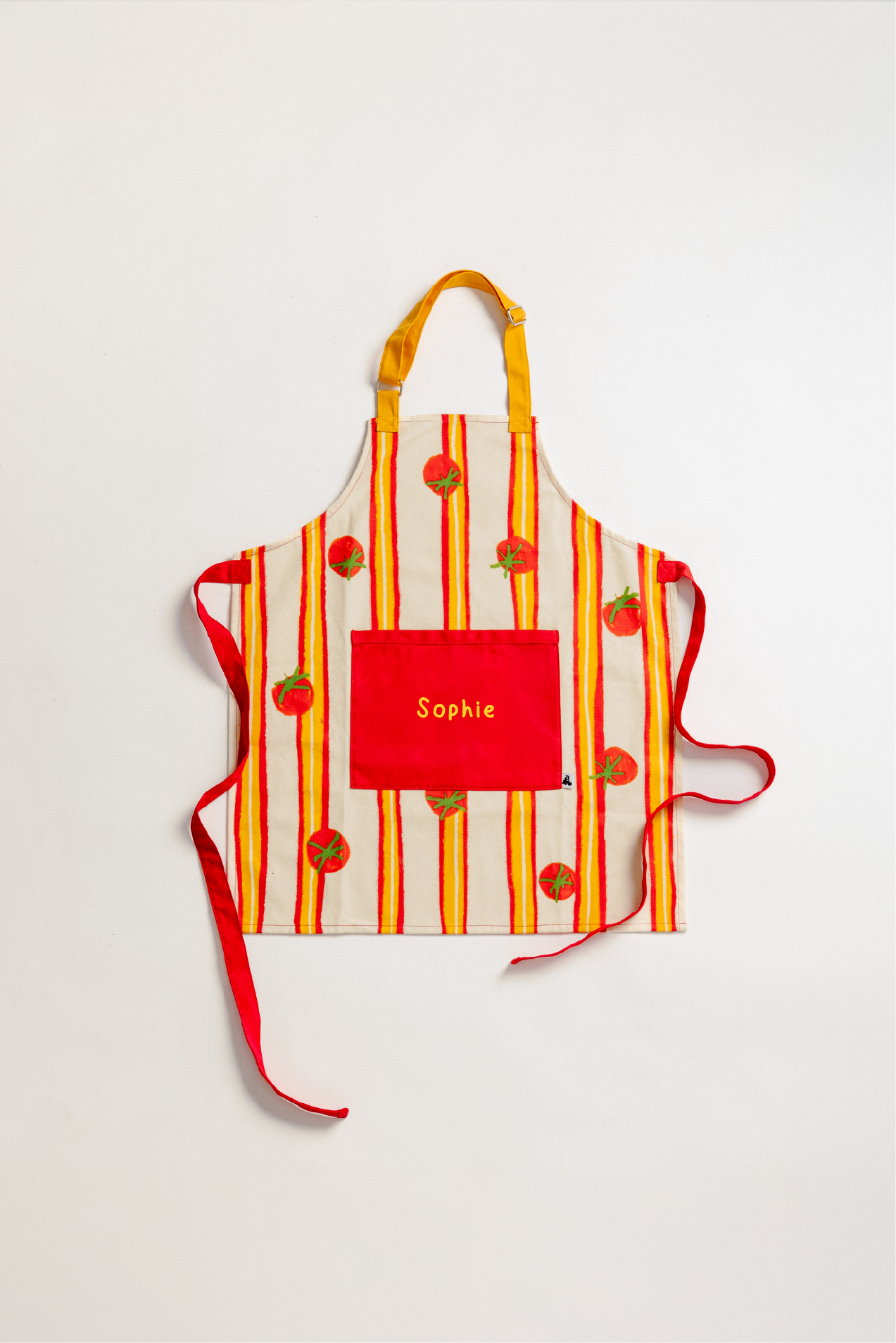 Tablier cuisine adultes rayé avec tomates matchy – ADADE