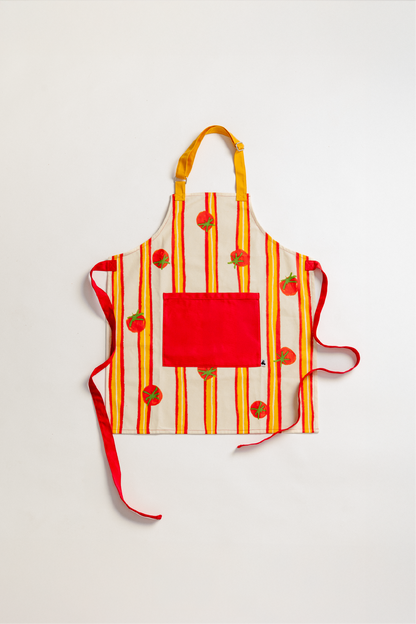 Tablier cuisine adultes rayé avec tomates matchy – ADADE