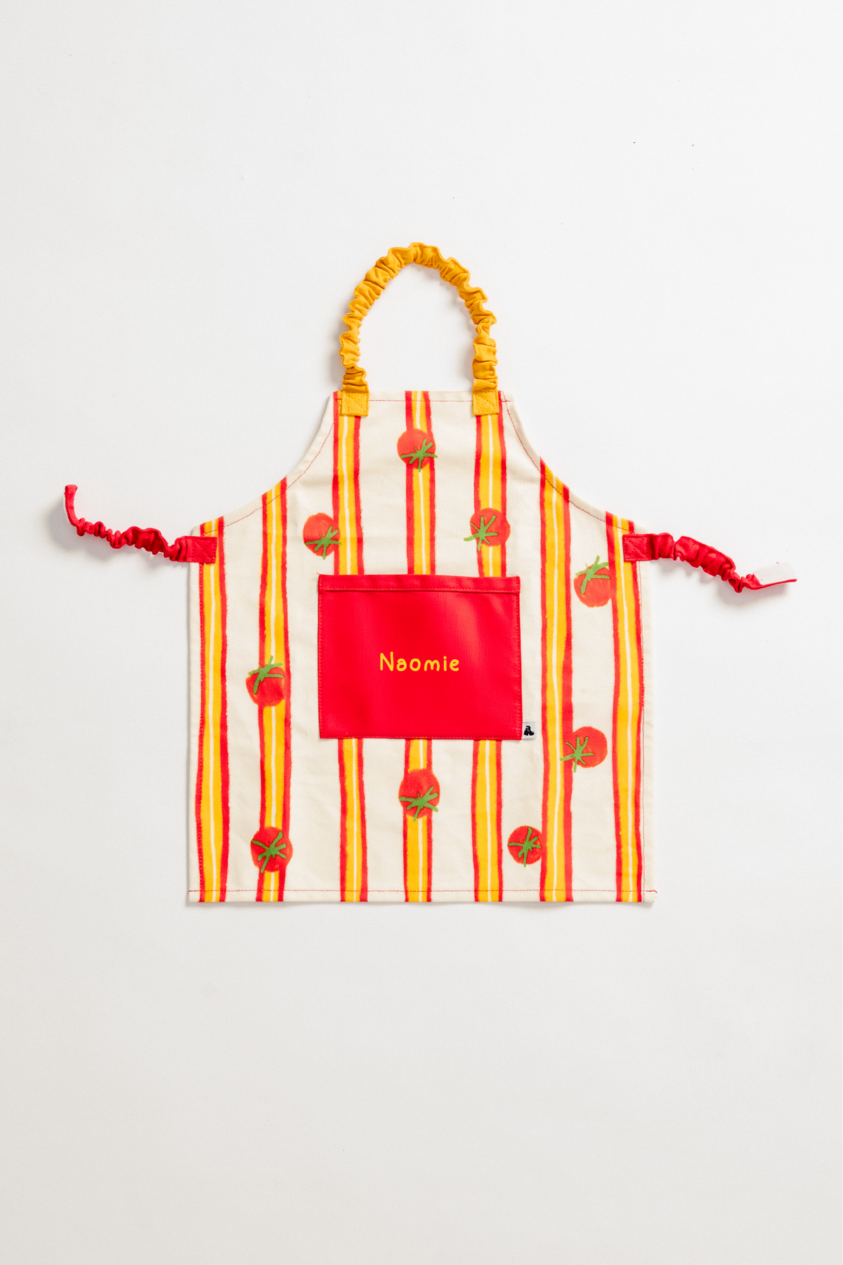 Tablier cuisine enfant rayé avec tomates matchy – ADADE