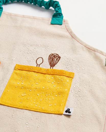 tablier de cuisine enfant déperlant avec broderie